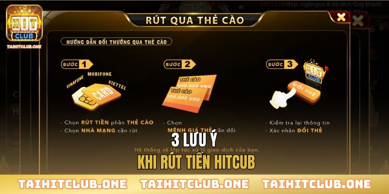 3 lưu ý khi rút tiền Hitcub