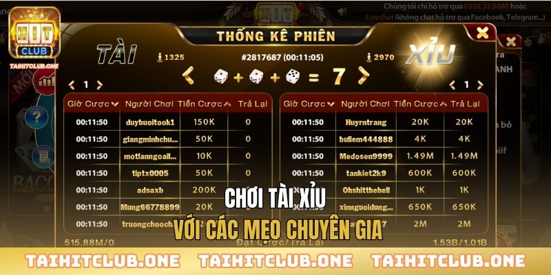 Chơi tài xỉu với các mẹo chuyên gia